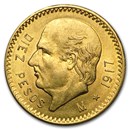 1917 Mexico Gold 10 Pesos BU
