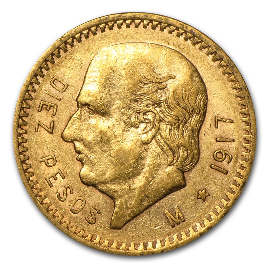 Buy 1917 Mexico Gold 10 Pesos XF | APMEX