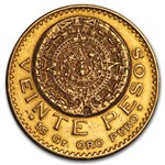 1917 Mexico Gold 20 Pesos AU (Cleaned)