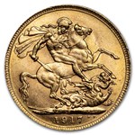 1917-P Australia Gold Sovereign George V BU