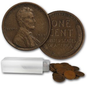 1917-S Lincoln Cent 50-Coin Roll Avg Circ 1917-S Lincoln Cent 50-Coin Roll Avg Circ