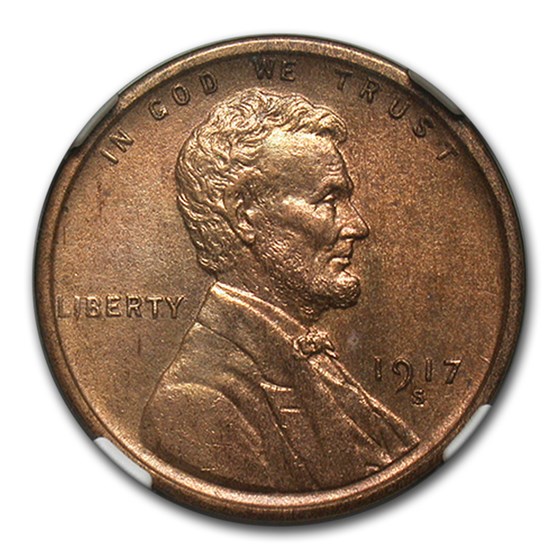1917-S Lincoln Cent MS-63 NGC (Red/Brown) 1917-S Lincoln Cent MS-63 NGC (Red/Brown)