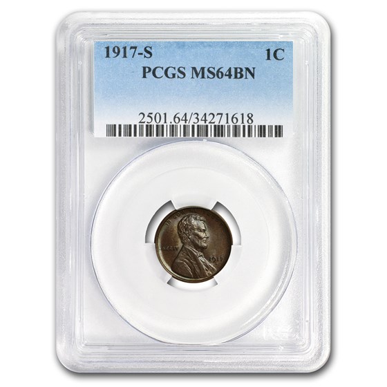1917-S Lincoln Cent MS-64 PCGS (Brown) 1917-S Lincoln Cent MS-64 PCGS (Brown)