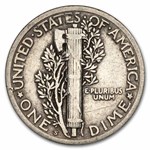 1917-S Mercury Dime 50-Coin Roll Avg Circ