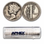 1917-S Mercury Dime 50-Coin Roll Avg Circ