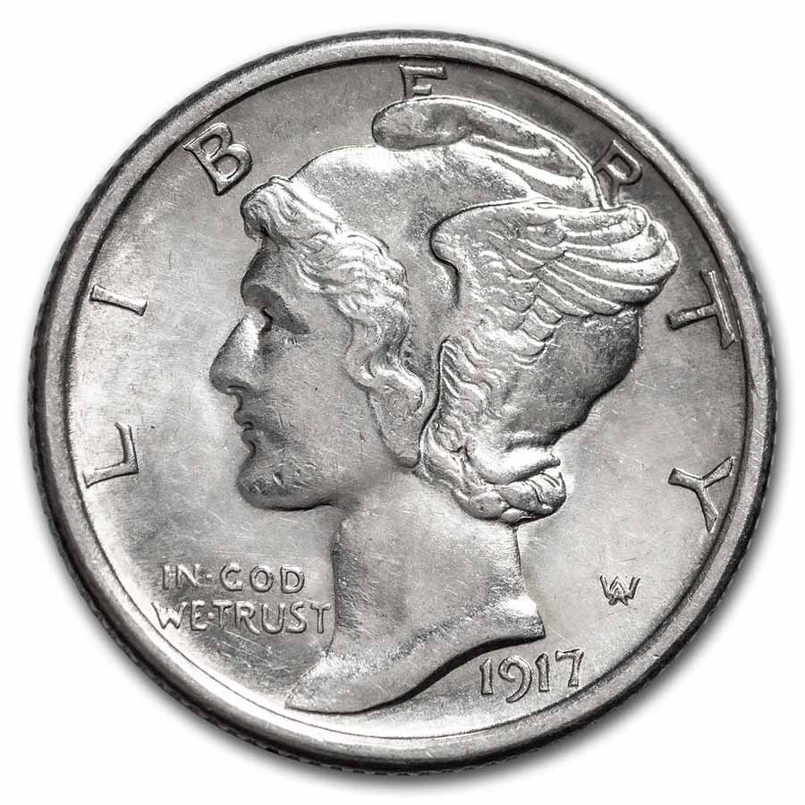 1917-S Mercury Dime BU