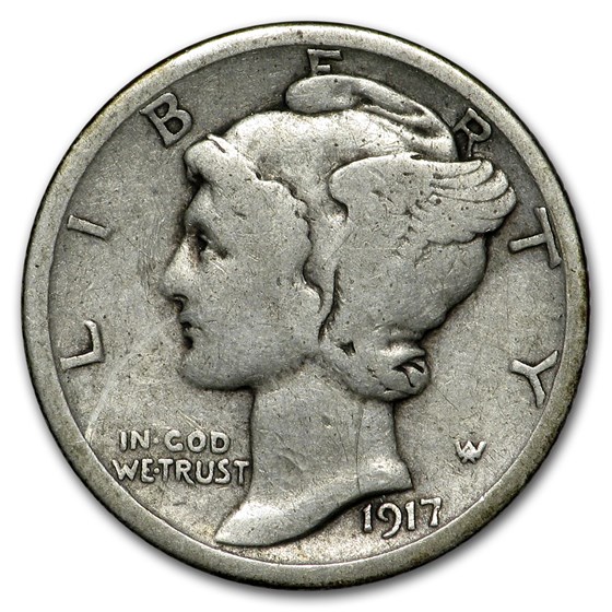 1917-S Mercury Dime Fine 1917-S Mercury Dime Fine