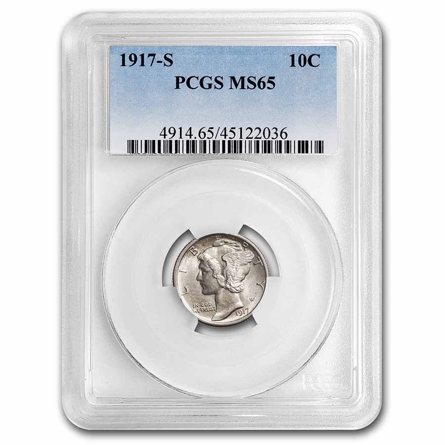 Buy 1917-S Mercury Dime MS-65 PCGS | APMEX