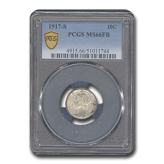 1917-S Mercury Dime MS-66 PCGS (FB) 1917-S Mercury Dime MS-66 PCGS (FB)