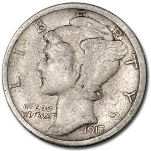 1917-S Mercury Dime XF 1917-S Mercury Dime XF
