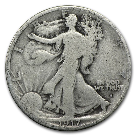 1917-S Obverse Walking Liberty Half Dollar Good 1917-S Obverse Walking Liberty Half Dollar Good