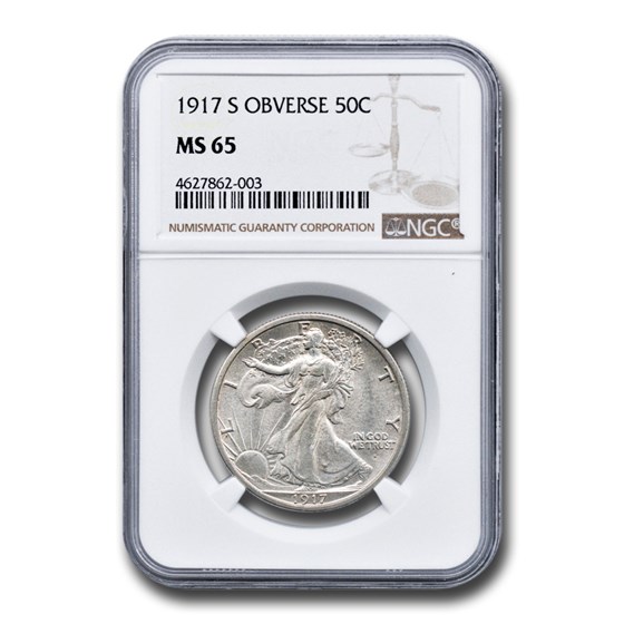 1917-S Obverse Walking Liberty Half Dollar MS-65 NGC 1917-S Obverse Walking Liberty Half Dollar MS-65 NGC