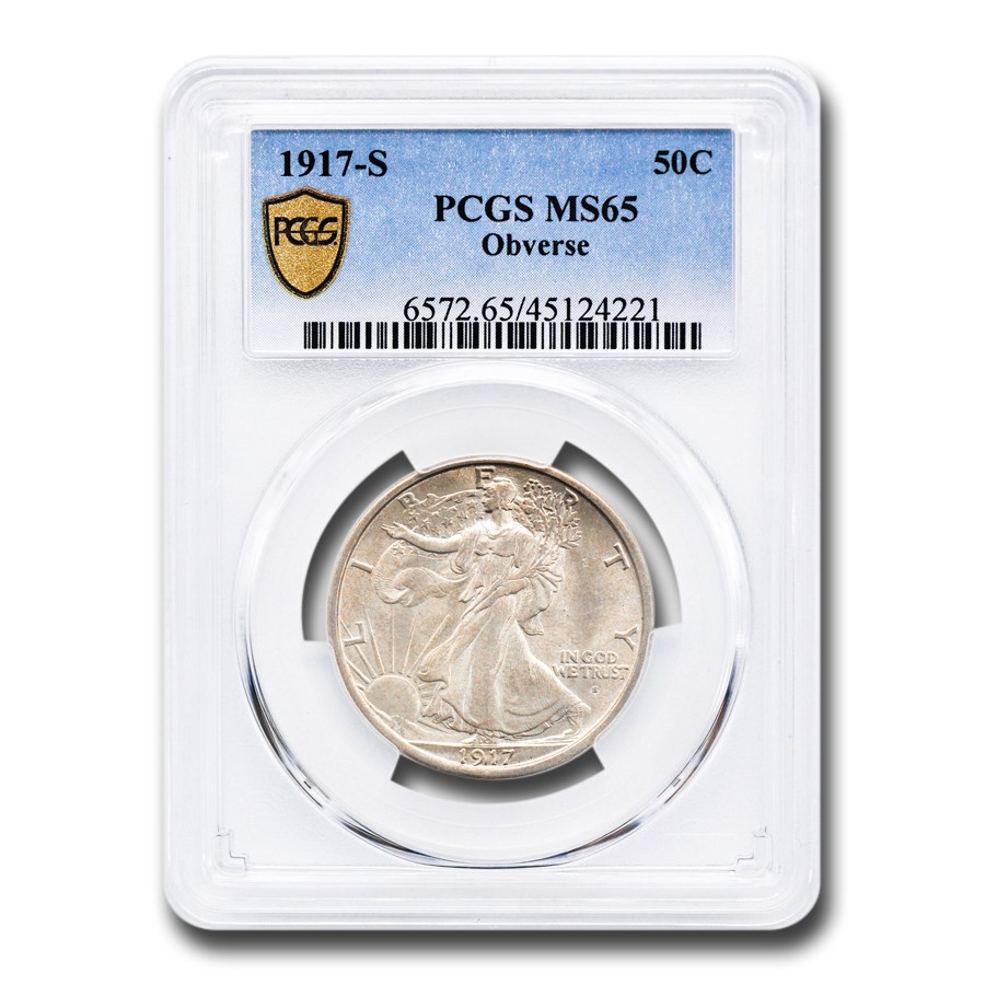 1917-S Obverse Walking Liberty Half Dollar MS-65 PCGS