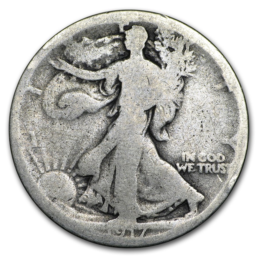 1917-S Rev Walking Liberty Half Dollar AG