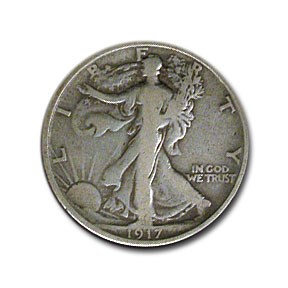 1917-S Rev Walking Liberty Half Dollar Fine