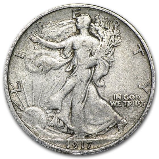 1917-S Rev Walking Liberty Half Dollar VF 1917-S Rev Walking Liberty Half Dollar VF