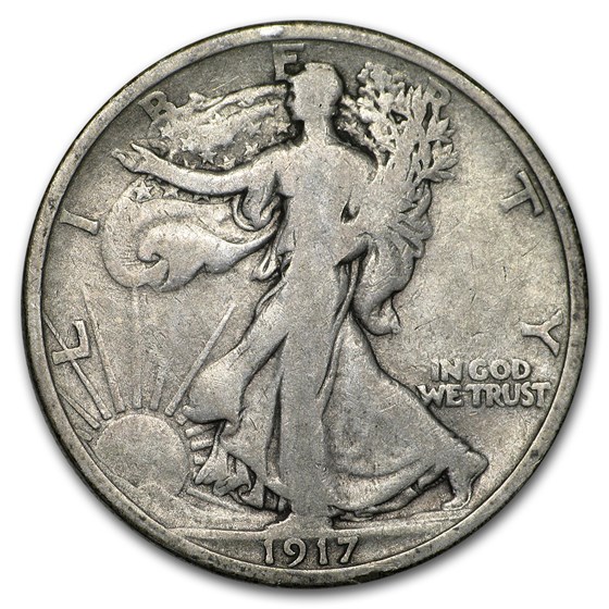 1917-S Rev Walking Liberty Half Dollar VG 1917-S Rev Walking Liberty Half Dollar VG