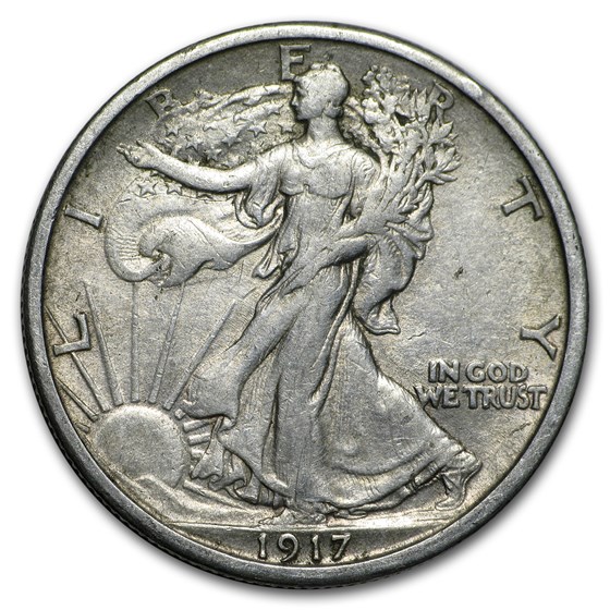 1917-S Rev Walking Liberty Half Dollar XF 1917-S Rev Walking Liberty Half Dollar XF