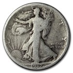 1917-S Rev Walking Liberty Halves 20-Coin Roll Avg Circ