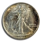 1917-S Reverse Walking Liberty Half Dollar AU-55 NGC (Toned)