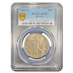 1917-S Reverse Walking Liberty Half Dollar AU-55 PCGS