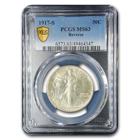 1917-S Reverse Walking Liberty Half Dollar MS-63 PCGS 1917-S Reverse Walking Liberty Half Dollar MS-63 PCGS