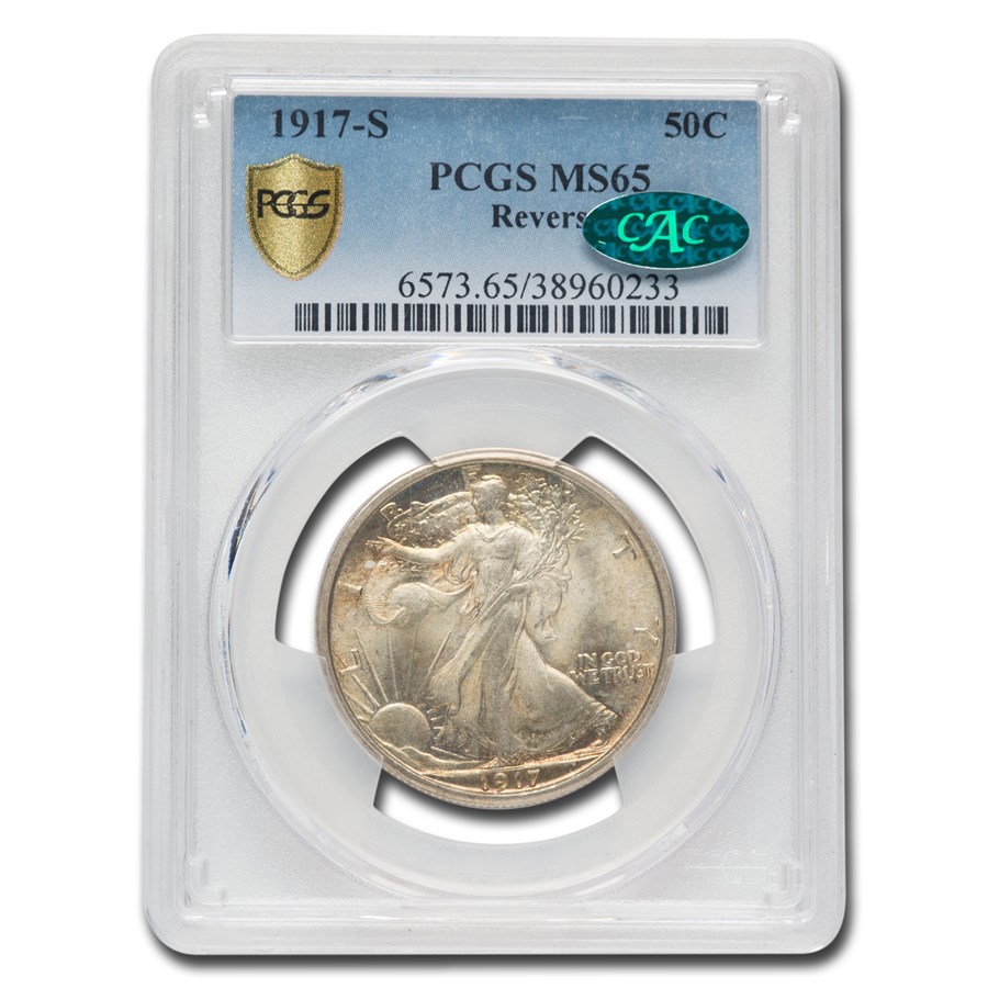 1917-S Reverse Walking Liberty Half Dollar MS-65 PCGS CAC