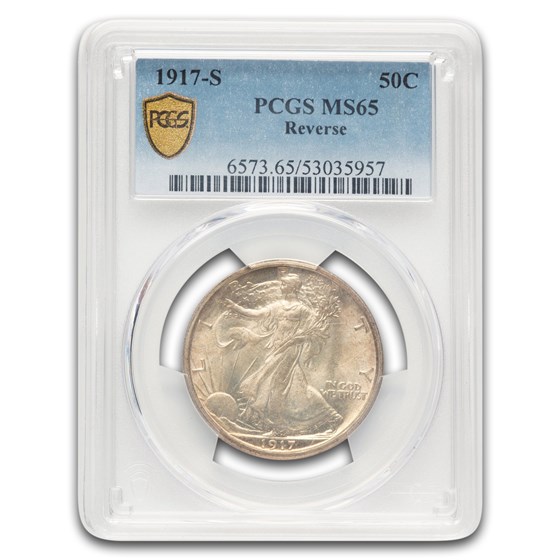 1917-S Reverse Walking Liberty Half Dollar MS-65 PCGS