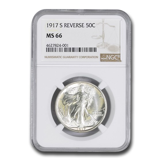 1917-S Reverse Walking Liberty Half Dollar MS-66 NGC 1917-S Reverse Walking Liberty Half Dollar MS-66 NGC