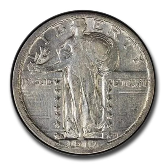 1917-S Standing Liberty Quarter AU-53 PCGS 1917-S Standing Liberty Quarter AU-53 PCGS
