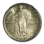 1917-S Standing Liberty Quarter Type-I MS-64 NGC (Full Head)