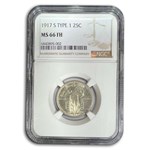 1917-S Standing Liberty Quarter Type-I MS-66 NGC (FH)