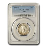 1917-S Standing Liberty Quarter Type-I VF-30 PCGS