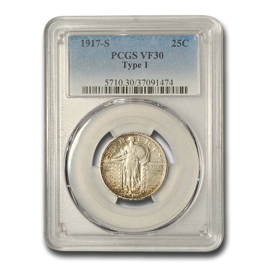 1917-S Standing Liberty Quarter Type-I VF-30 PCGS