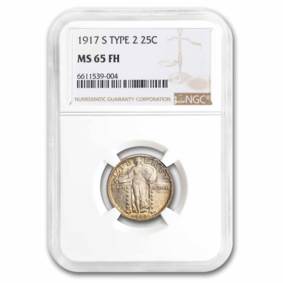 1917-S Standing Liberty Quarter Type-II MS-65 NGC (FH)
