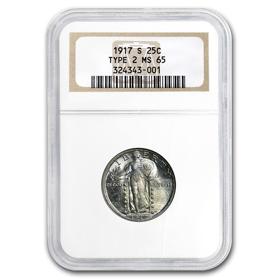 1917-S Standing Liberty Quarter Type-II MS-65 NGC