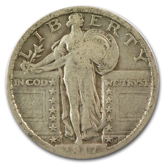 1917-S Standing Liberty Quarter Type-II VG 1917-S Standing Liberty Quarter Type-II VG