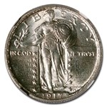 1917 Standing Liberty Quarter T ype-II MS-67 NGC (FH)