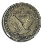 1917 Standing Liberty Quarter Type-I AU-53 NGC