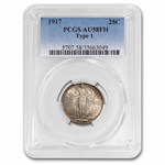 1917 Standing Liberty Quarter Type-I AU-58 PCGS (FH)