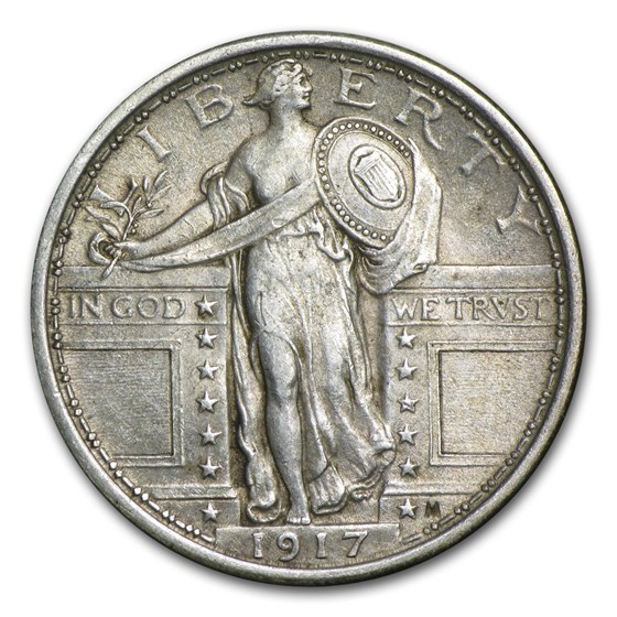1917 Standing Liberty Quarter Type I AU 1917 Standing Liberty Quarter Type I AU