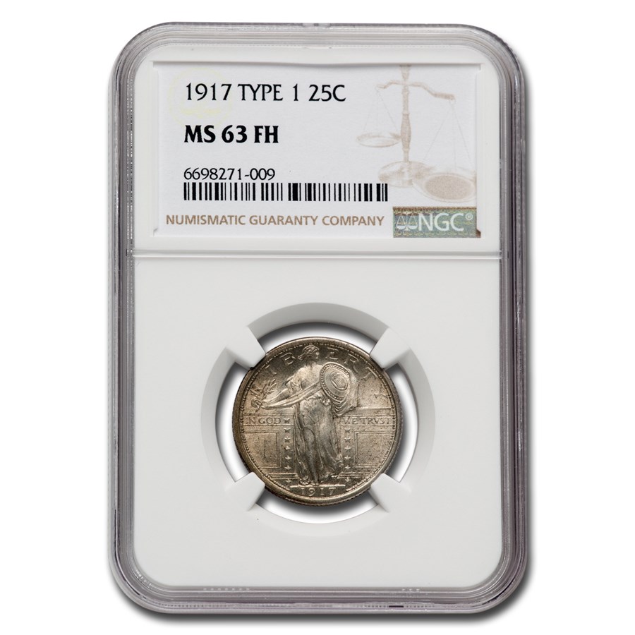 1917 Standing Liberty Quarter Type-I MS-63 NGC (Full Head)