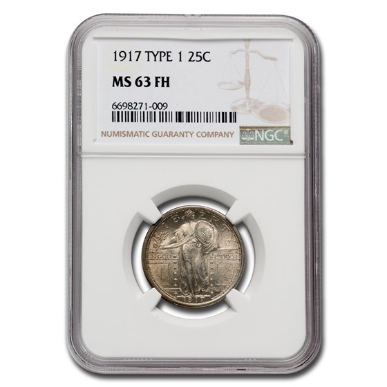 1917 Standing Liberty Quarter Type-I MS-63 NGC (Full Head) 1917 Standing Liberty Quarter Type-I MS-63 NGC (Full Head)