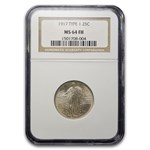 1917 Standing Liberty Quarter Type-I MS-64 NGC (Full Head)