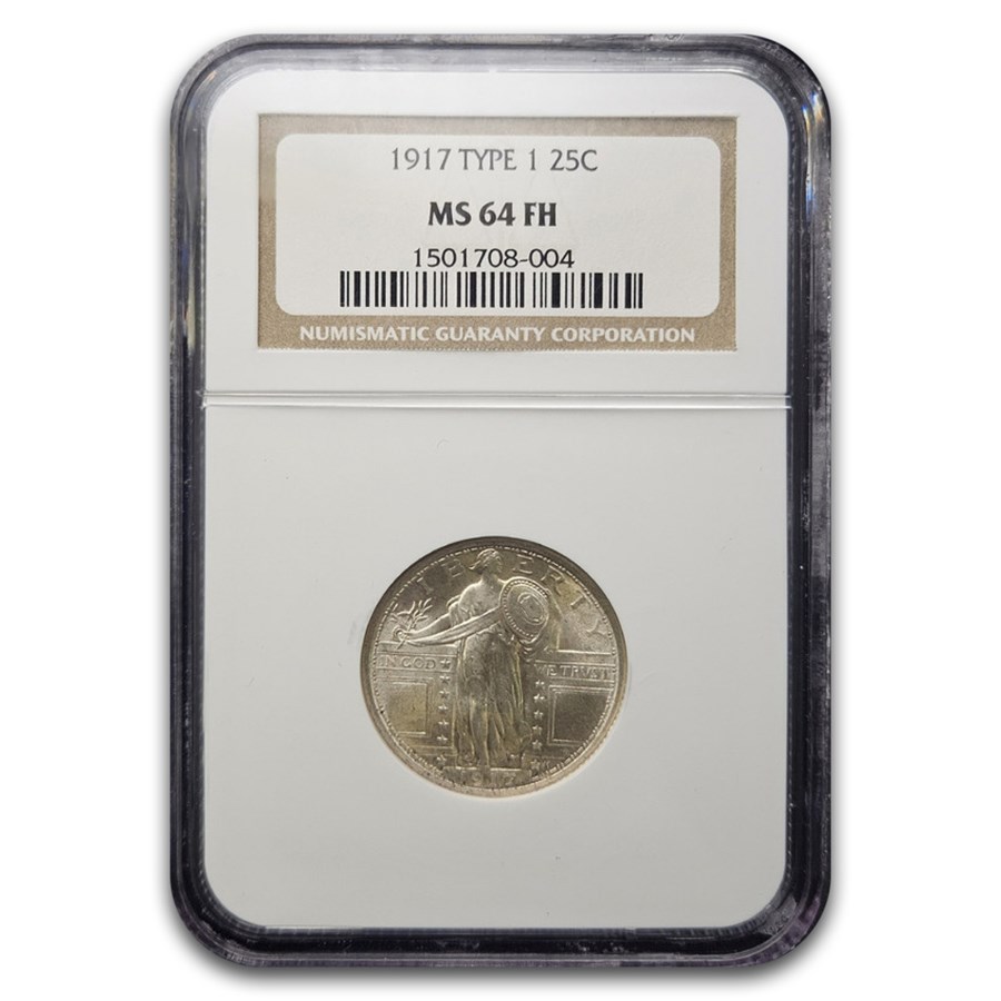 1917 Standing Liberty Quarter Type-I MS-64 NGC (Full Head)