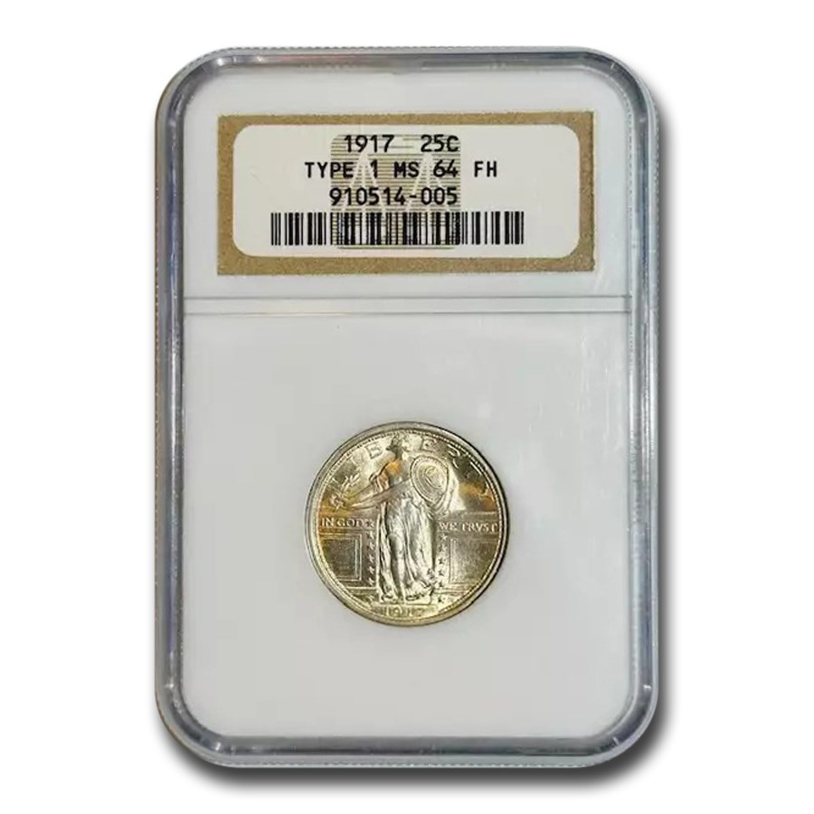 1917 Standing Liberty Quarter Type-I MS-64 NGC (Full Head)