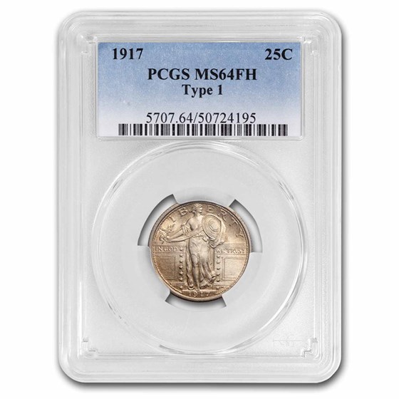 1917 Standing Liberty Quarter Type-I MS-64 PCGS (FH) 1917 Standing Liberty Quarter Type-I MS-64 PCGS (FH)