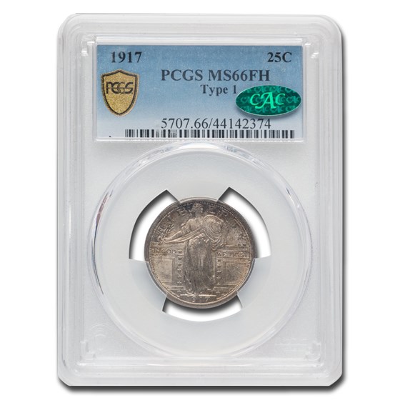 1917 Standing Liberty Quarter Type-I MS-66 PCGS CAC (FH) 1917 Standing Liberty Quarter Type-I MS-66 PCGS CAC (FH)