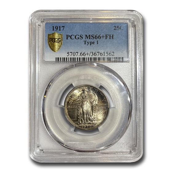 1917 Standing Liberty Quarter Type-I MS-66+ PCGS (FH) 1917 Standing Liberty Quarter Type-I MS-66+ PCGS (FH)