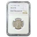 1917 Standing Liberty Quarter Type-I MS-67 NGC (FH)